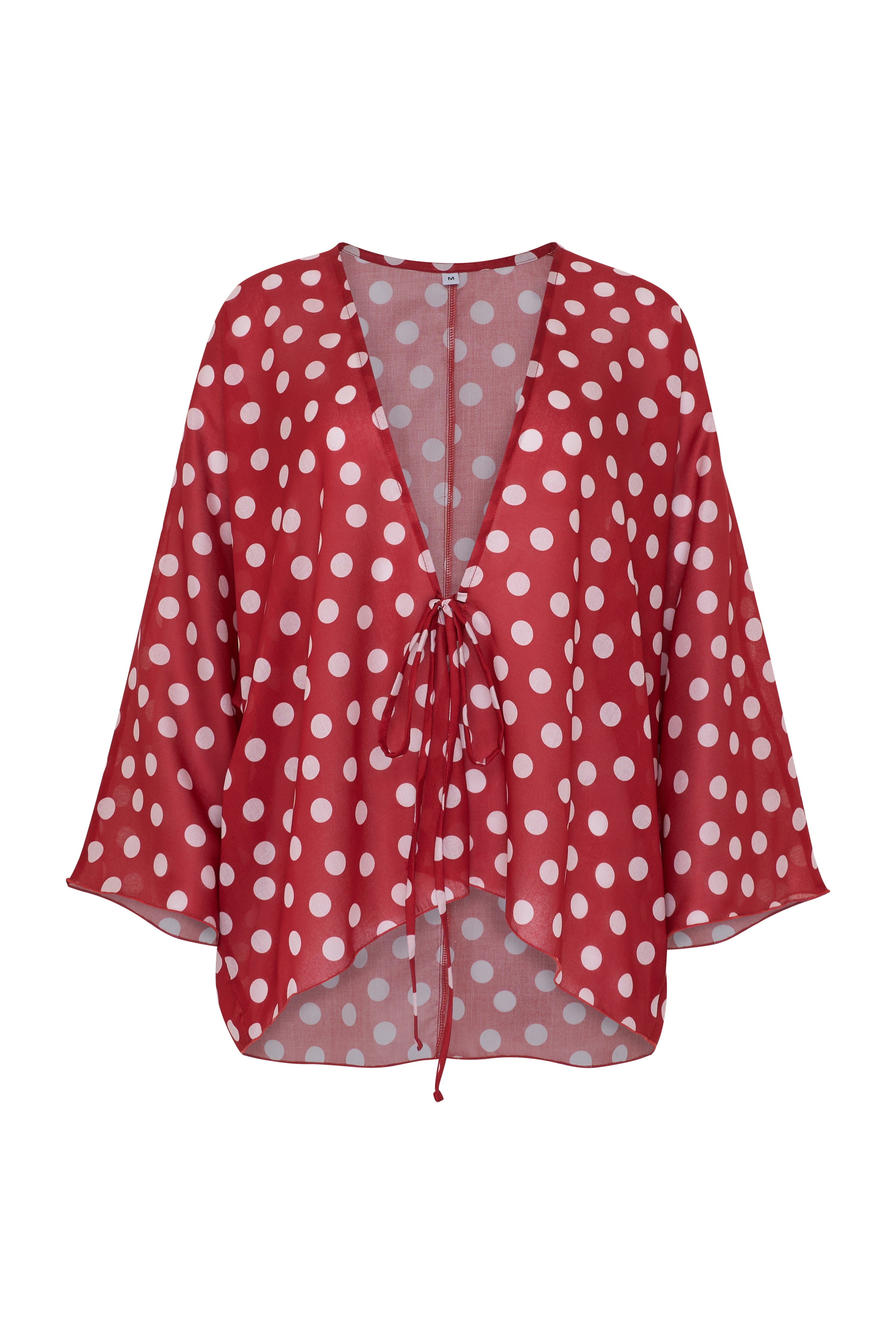 Red Polka Luna Tie Top