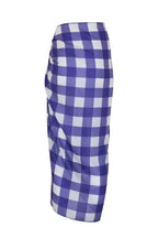 Navy Gingham Sarong