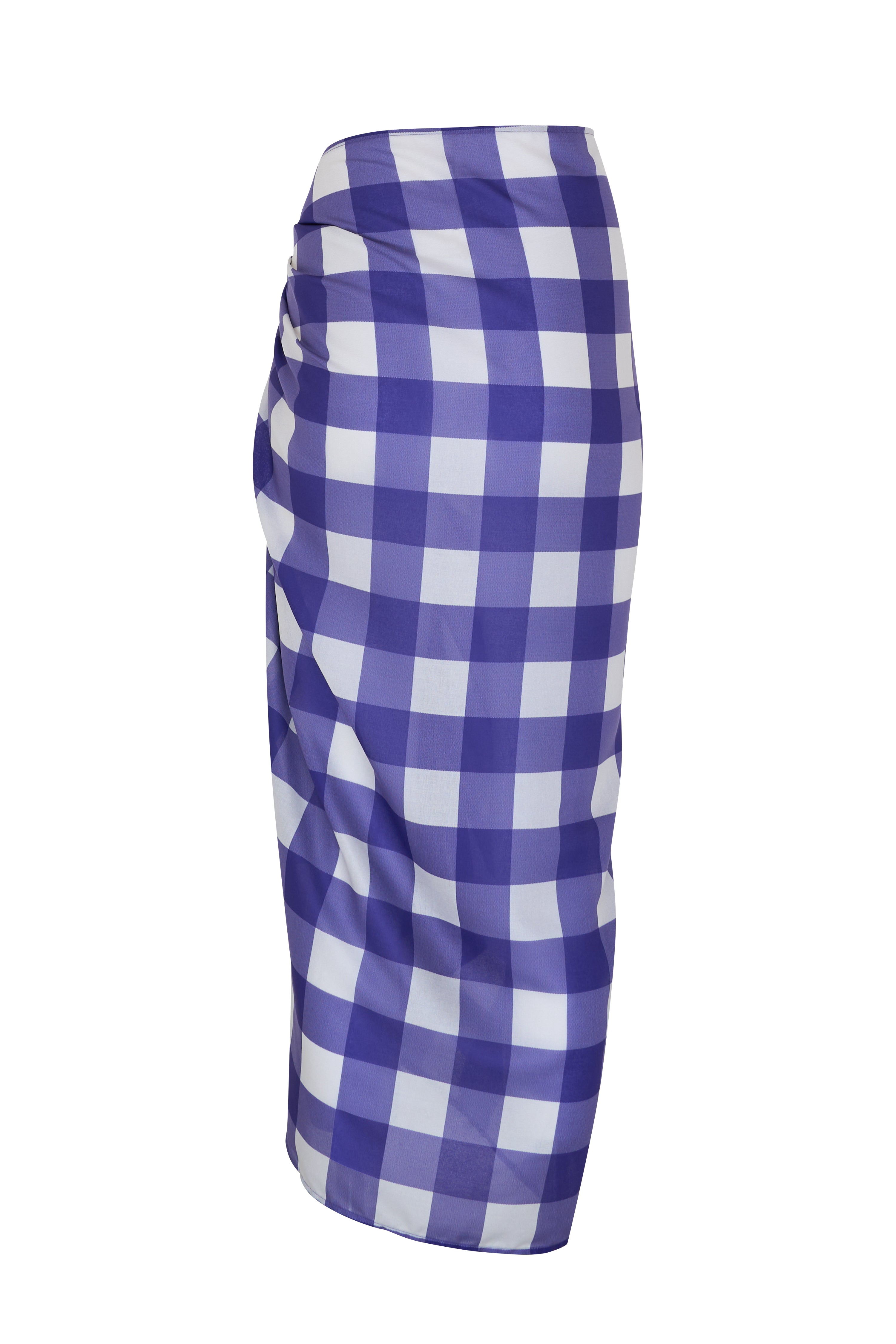 Navy Gingham Sarong