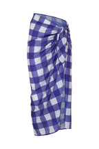 Navy Gingham Sarong