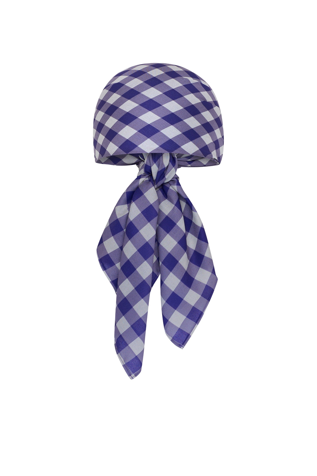 Navy Gingham Scarf