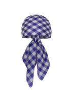 Navy Gingham Scarf