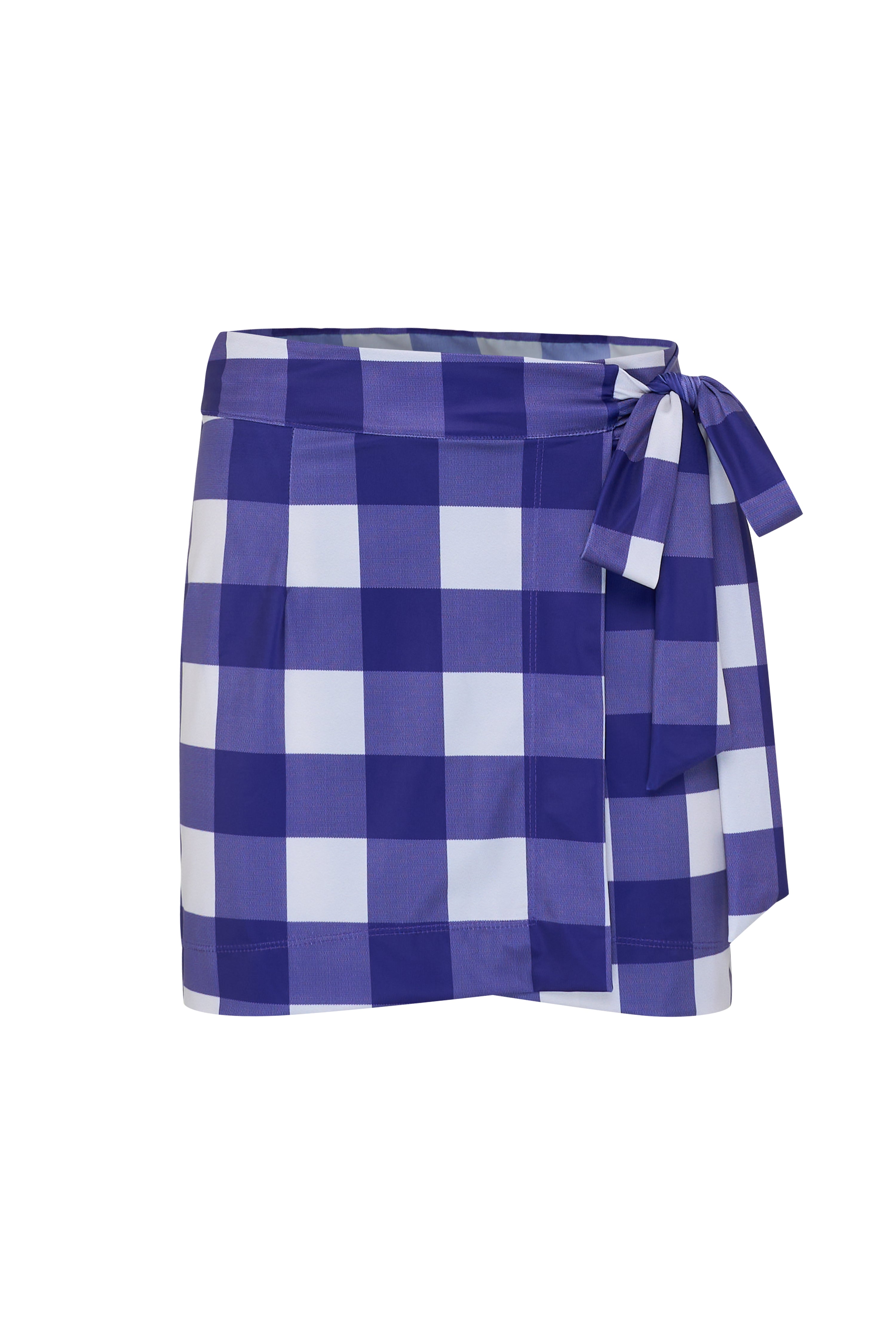 Navy Gingham Cabana Skirt