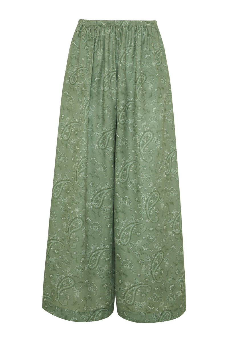 Sage Paisley Pants