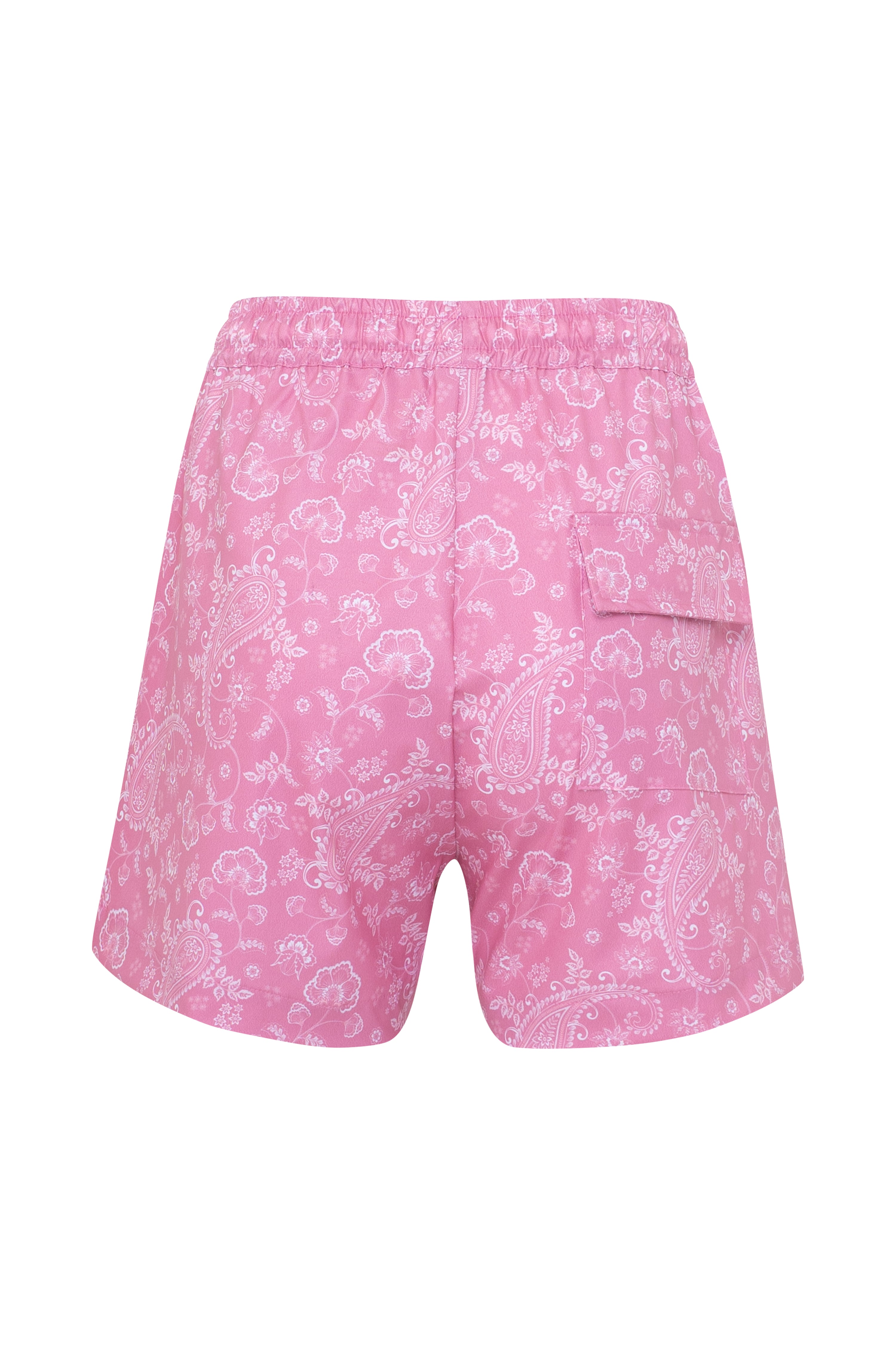 Pink Paisley High Waisted Shorts