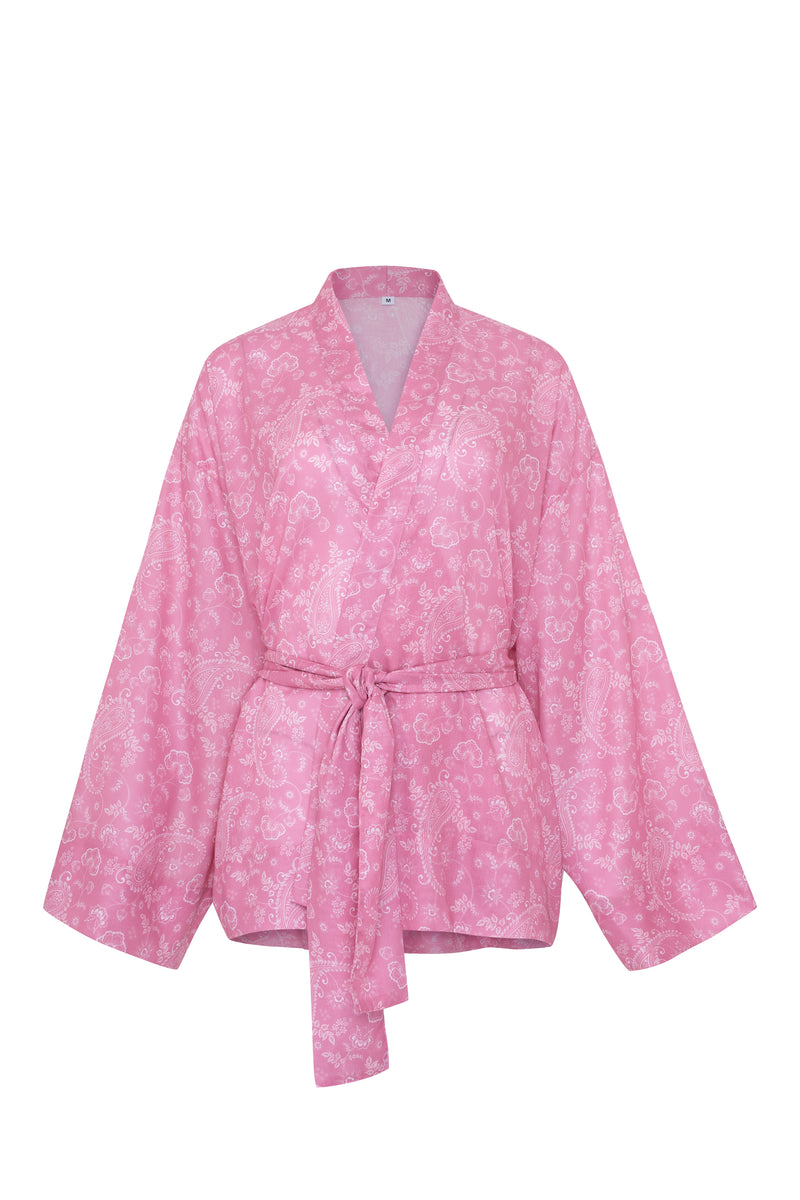 Pink Paisley Kimono