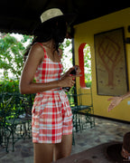 Plaid High Waisted Shorts