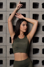 Khaki Sports Bra