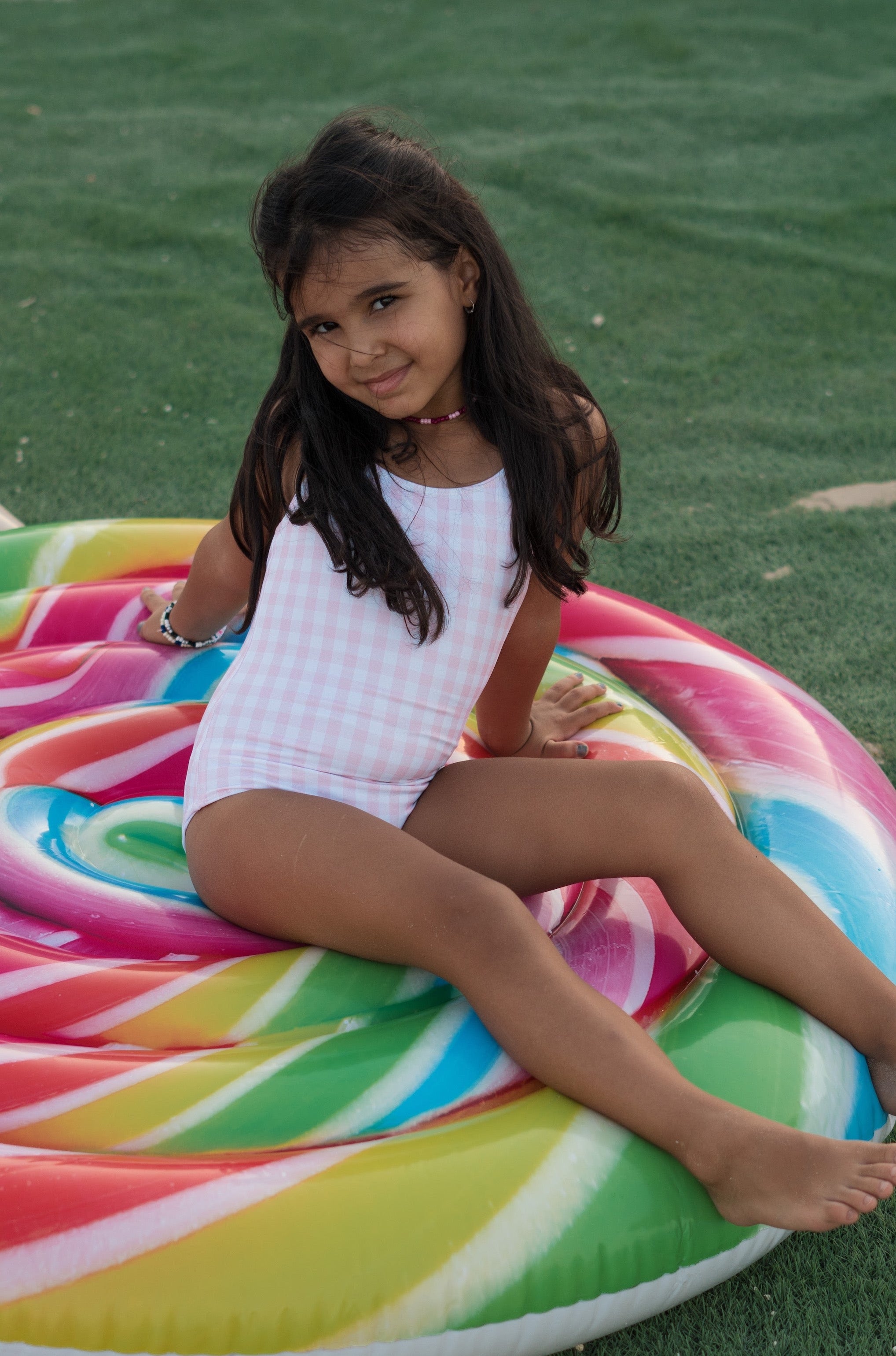 Girls Gingham Swimsuit