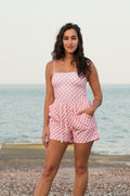 Gingham High Waisted Swim Shorts
