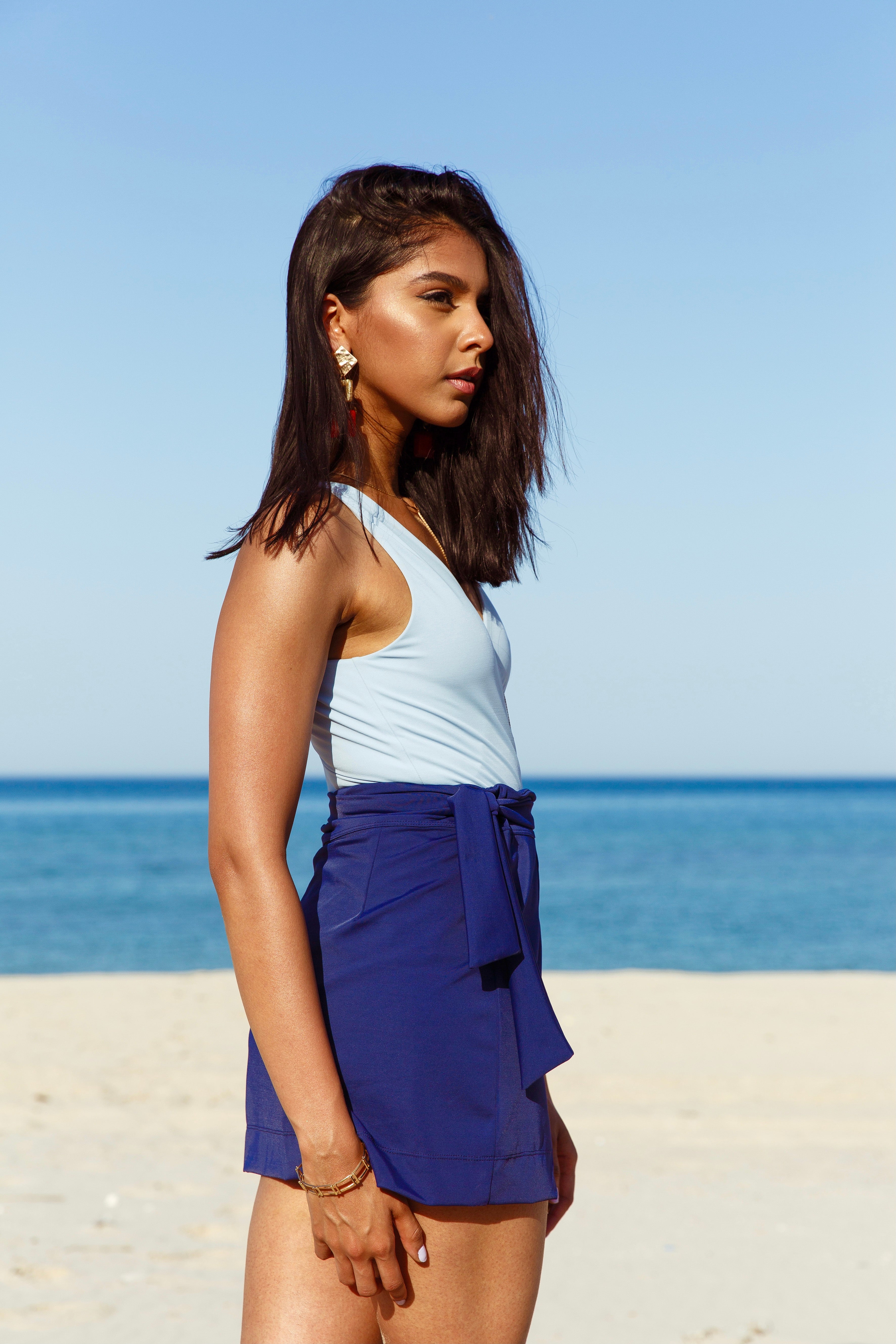 Navy Cabana Skirt