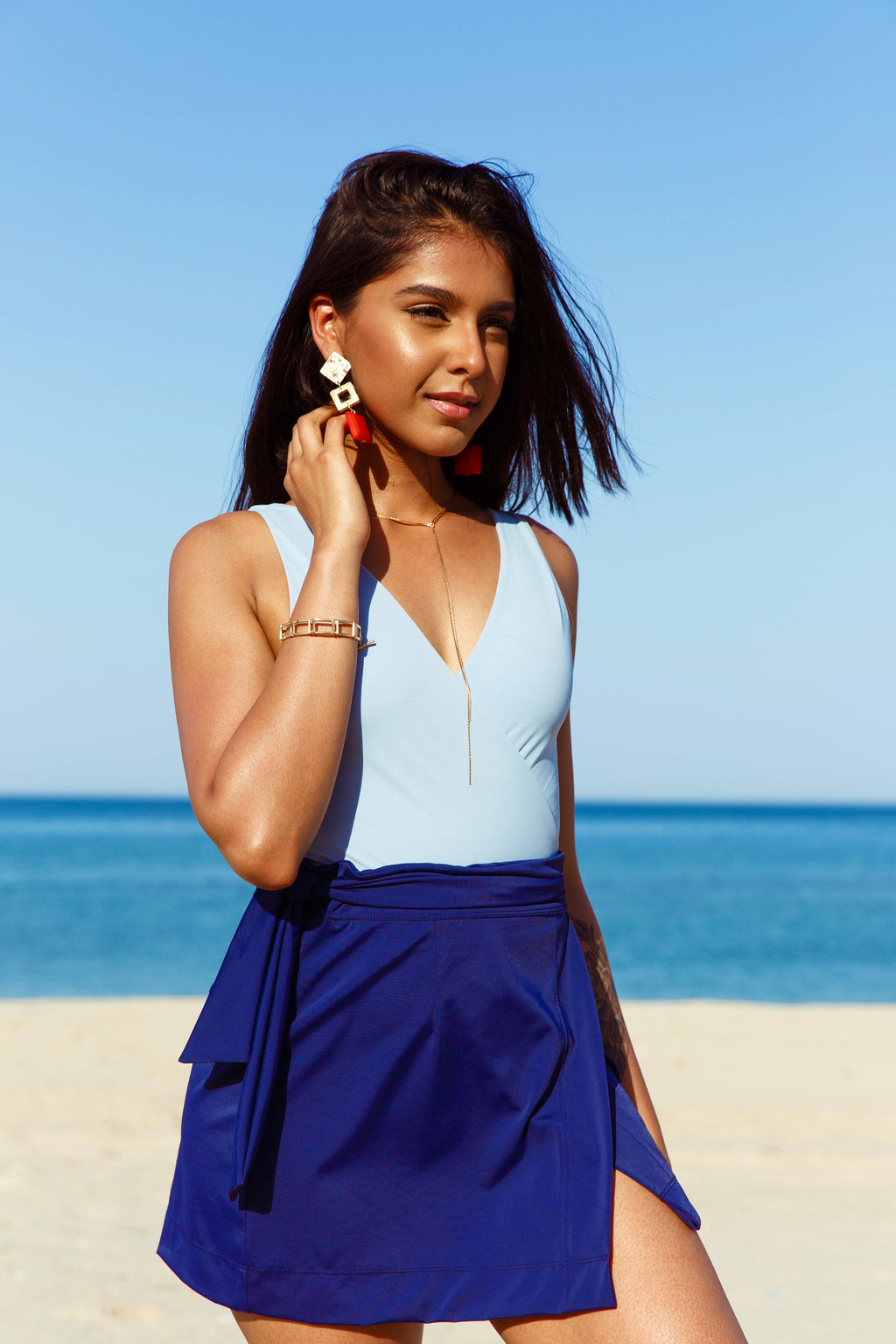 Navy Cabana Skirt