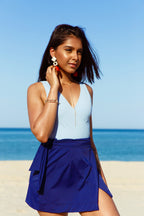 Navy Cabana Skirt