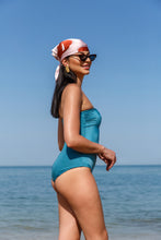 Teal Strapless Swimsuit