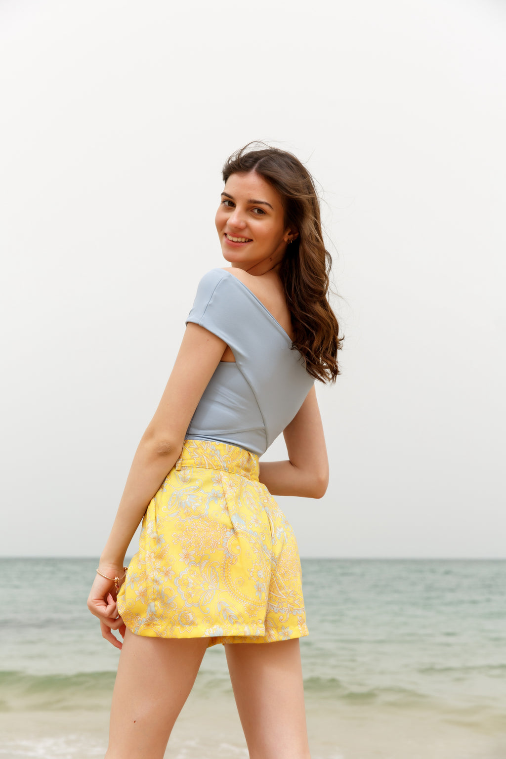 Paisley Linen Shorts