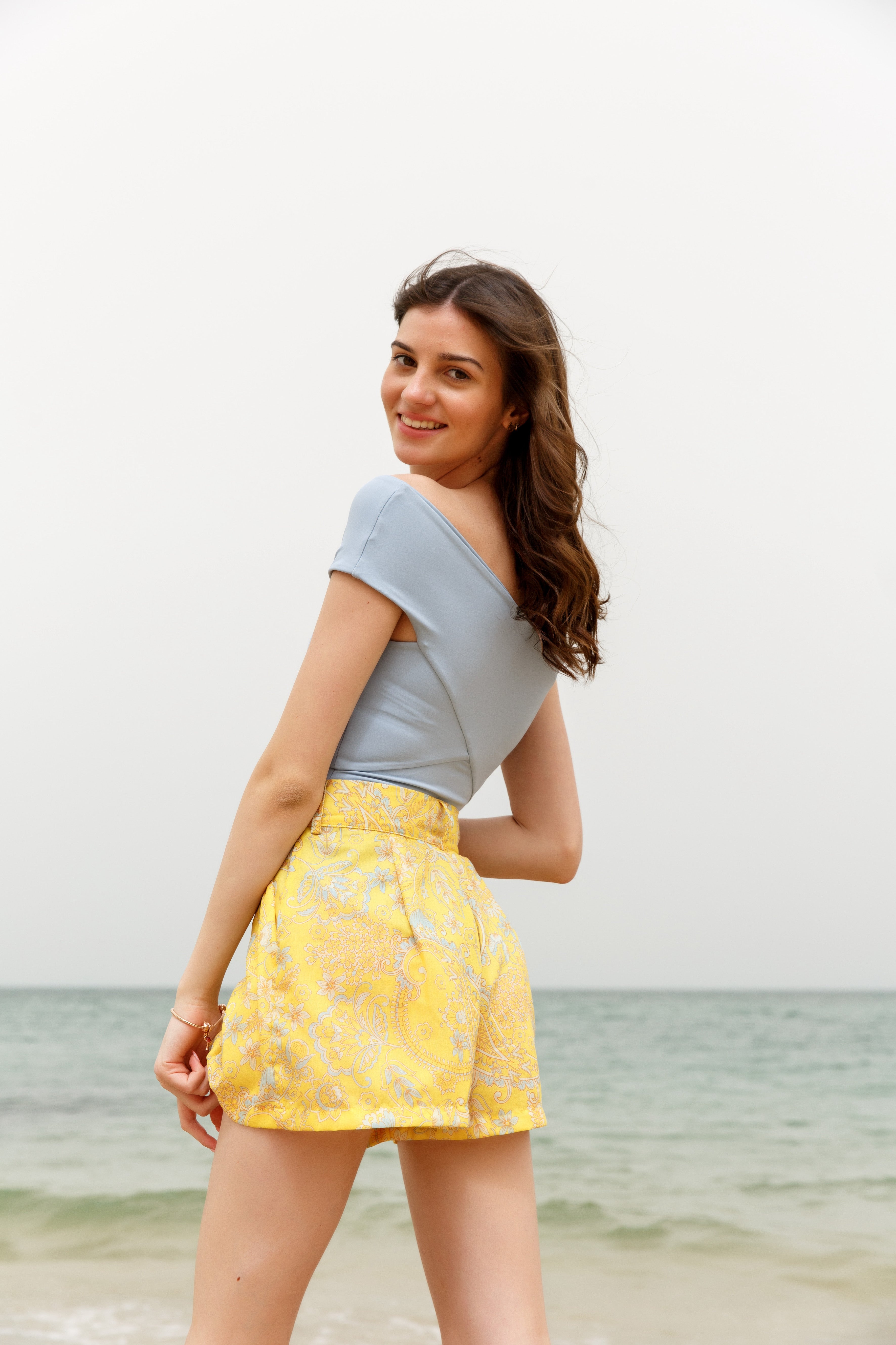 Paisley Linen Shorts